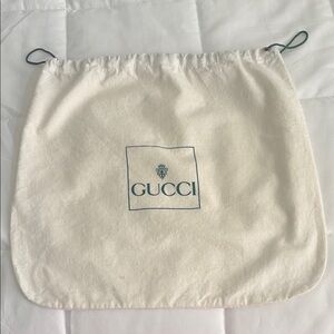 Gucci Ivory Dust Bag 12”‎ by 13” drawstring
